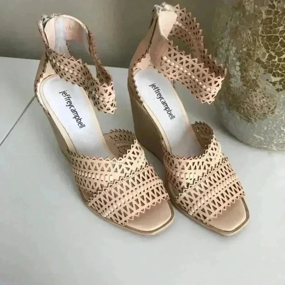 Jeffrey Campbell Besante St Wedge‎ Sandals Size 6.5